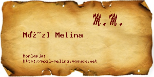 Mözl Melina névjegykártya